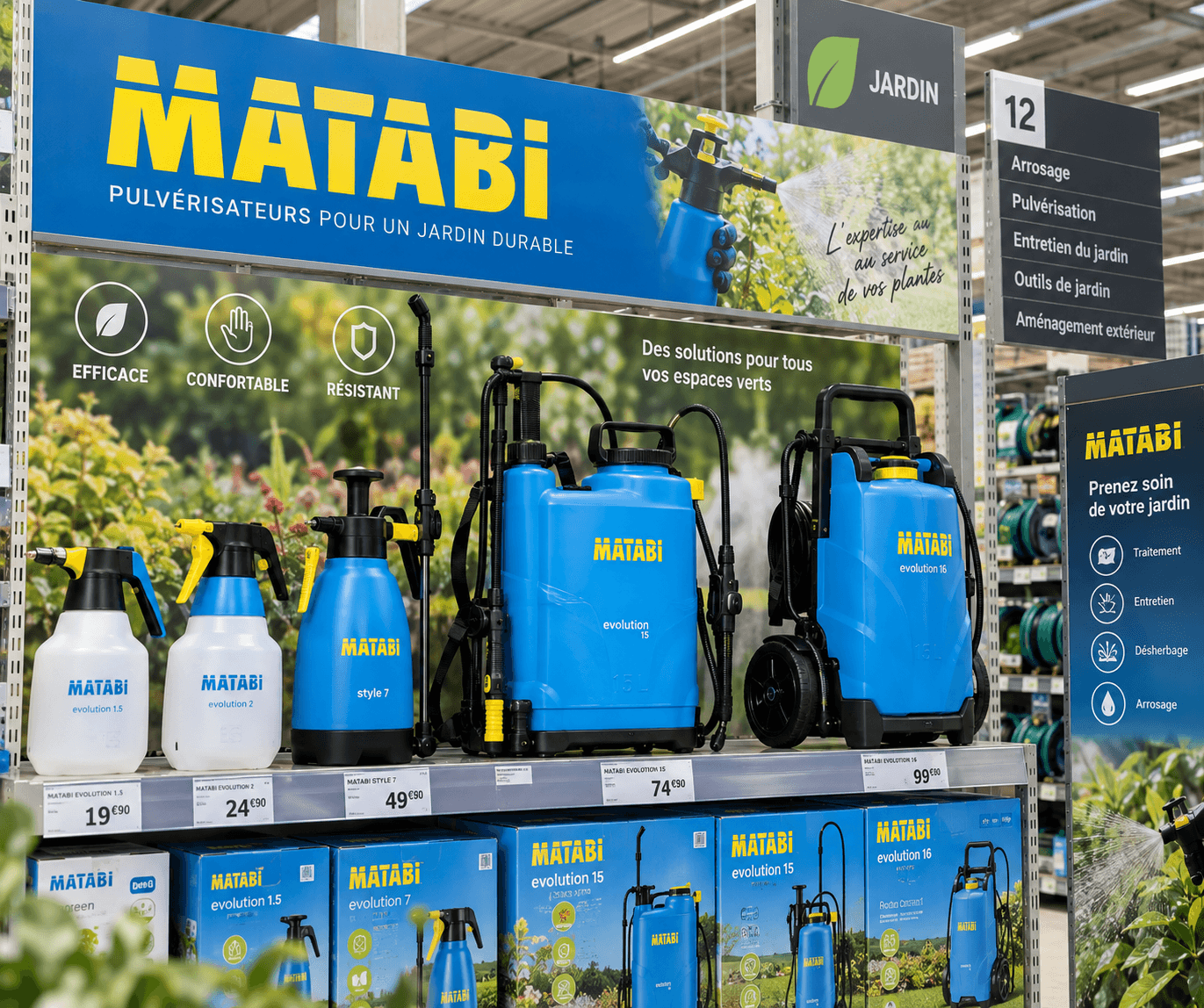 Pulvérisateur électrique Matabi à batterie, réparable